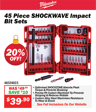 Milwaukee 35 Piece SHOCKWAVE Driver Bit Set - 'TradeTools